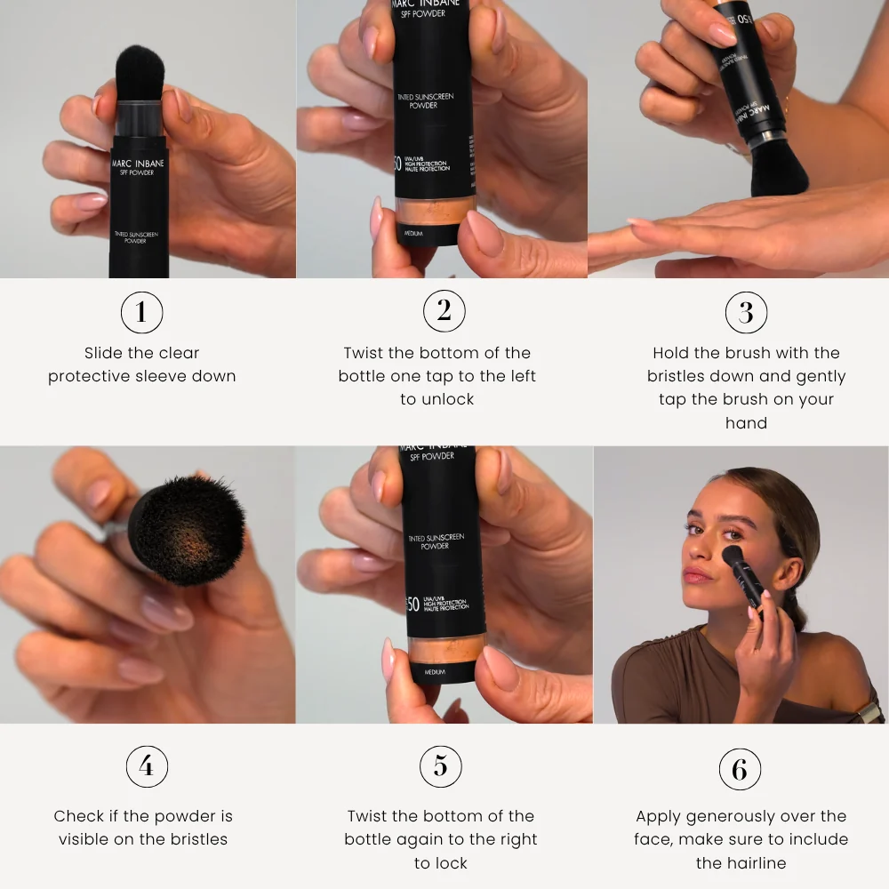 Marc Inbane Tinted SPF50 Powder Dark - Afbeelding 2